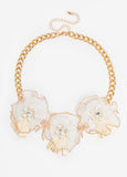 Embellished Tulle Rosette Necklace