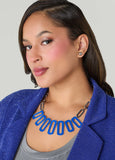 Enamel Necklace And Earrings Set