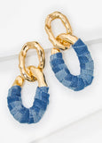 Denim Chain Link Earrings
