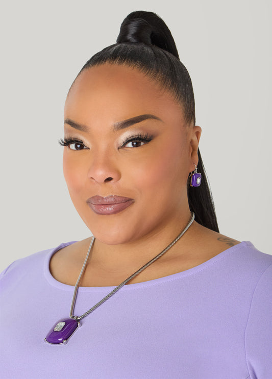 Stone And Crystal Necklace Set