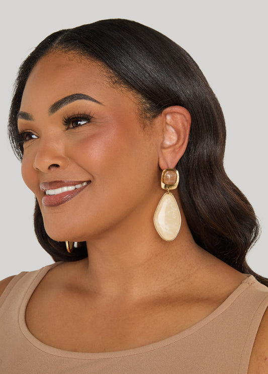 Marbled Stone Earrings
