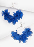 Chiffon Petal Hoop Earrings