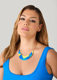 Colorblock Crescent Necklace