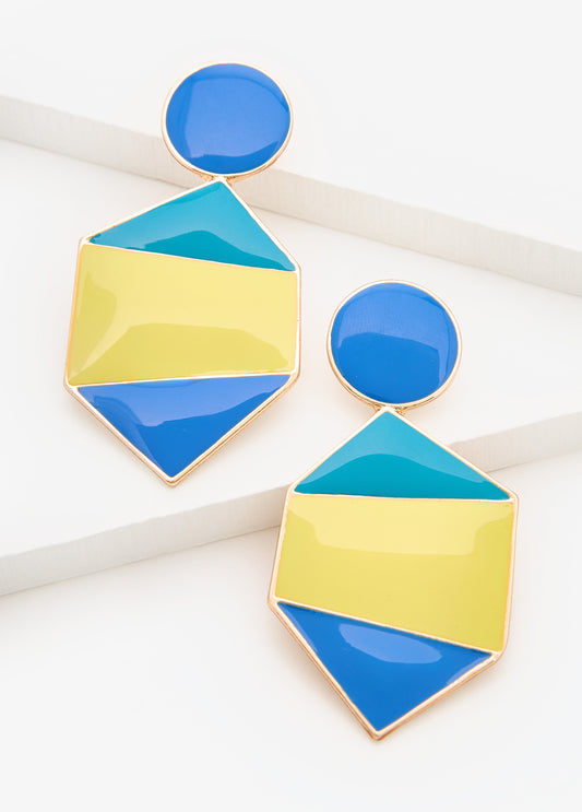 Dangle Colorblock Earrings