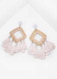 Tasseled Raffia Earrings