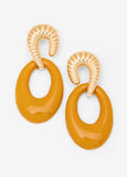 Coated Ring Textured Earrings