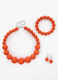 Beaded Three Piece Necklace Set