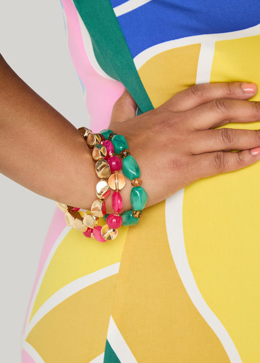 Set Of Three Beaded Bracelets
