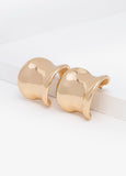 Sculpted Gold Tone Hoop Earrings