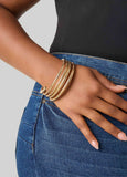 Textured Gold Tone Wrap Bracelet