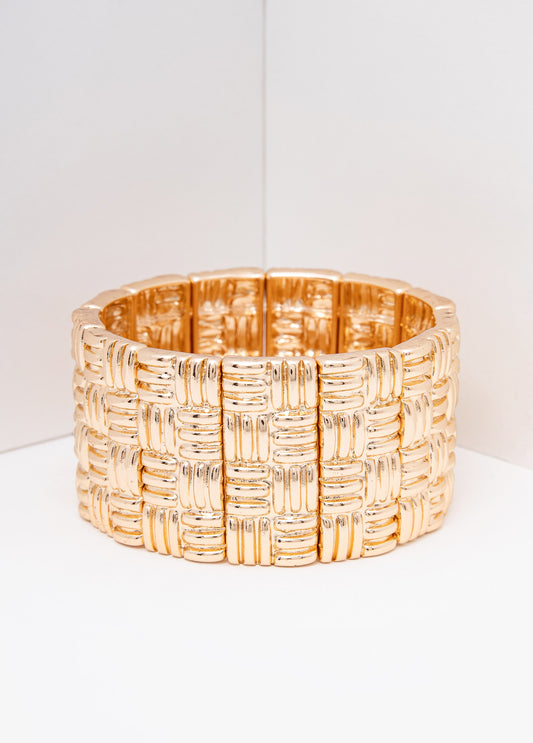 Textured Gold Tone Bracelet