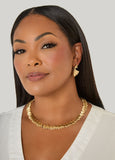 Sculpted Gold Tone Necklace Set