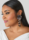 Animal Print Flower Earrings