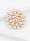 Cluster Faux Pearl Brooch