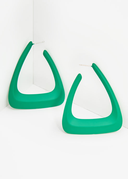 Coated Triangle Earrings