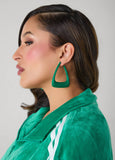 Coated Triangle Earrings