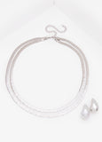 Layered Herringbone Necklace Set