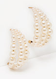 Faux Pearl Hoop Earrings