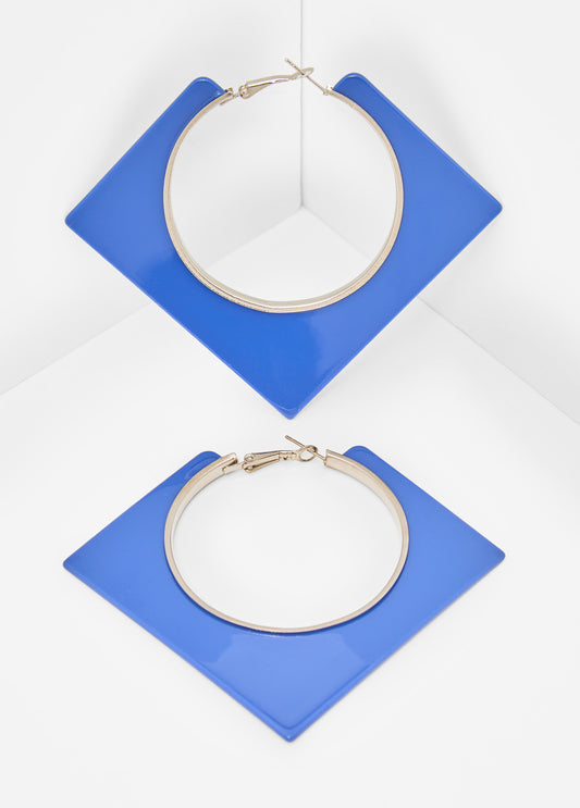Geo Cutout Hoop Earrings