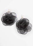 Organza Flower Drop Earrings
