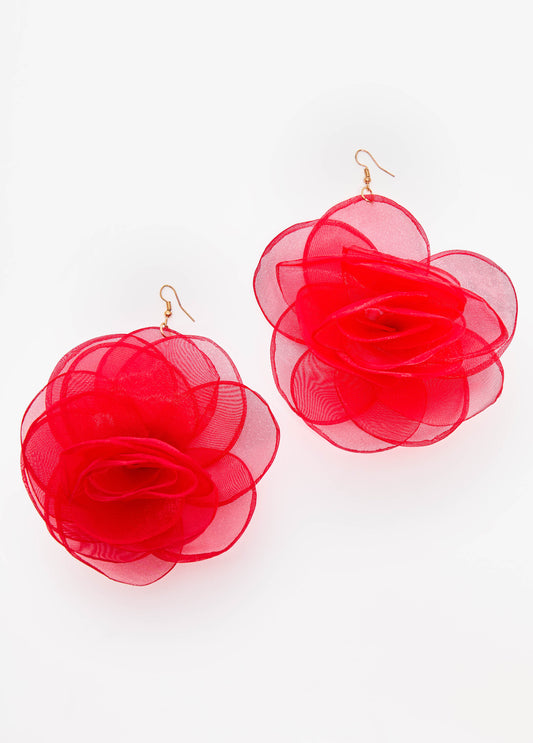 Organza Flower Earrings