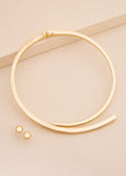 Gold Tone Hinge Collar Set