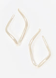 Wavy Silver Tone Hoop Earrings