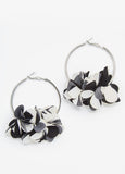 Two Tone Petal Hoop Earrings