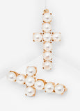 Faux Pearl Cross Earrings