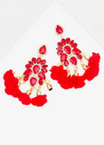 Crystal Floral Chandelier Earrings