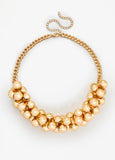 Beaded Gold Tone Necklace Set