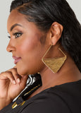 Gold Tone Wrapped Wire Earrings