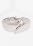 Silver Tone Hinge Cuff