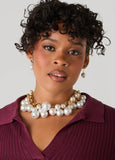 Dangle Faux Pearl Necklace Set