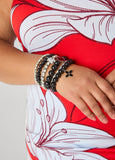 Clover Crystal And Bead Bracelets