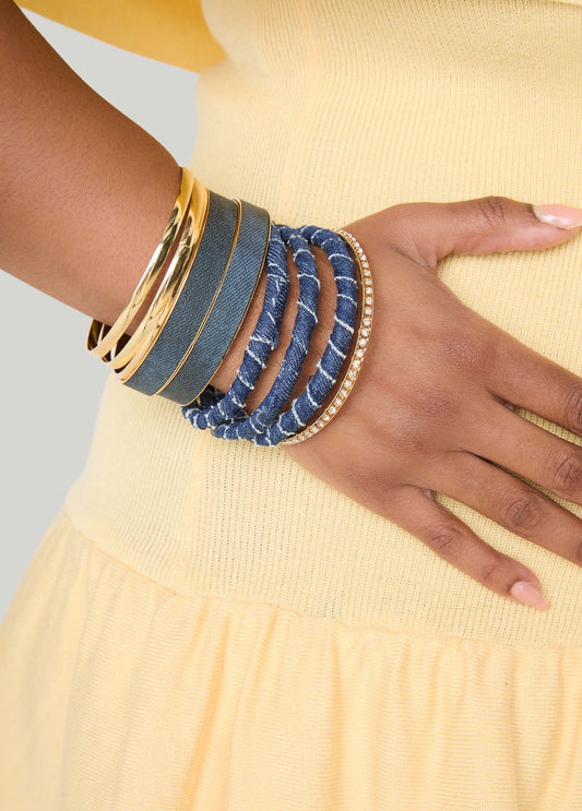 Denim Bangle Set