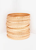 Set Of 24 Gold Tone Bangles