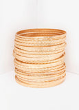 Set Of 24 Gold Tone Bangles