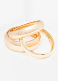 Set Of Three Gold Tone Bangles