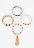 Set Of Four Beaded Bracelets