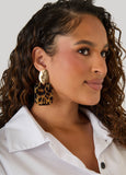 Hammered Leopard Print Earrings