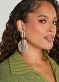 Striped Drop Earrings