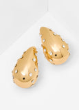 Crystal Gold Teardrop Earrings