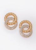Rope And Crystal Ring Earrings