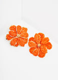 Raffia Flower Earrings