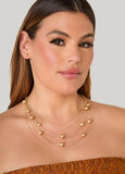 Gold Tone Beaded Necklace Set
