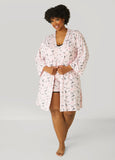 Plus Size Paris Dreams Printed Robe Set