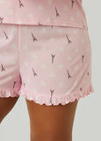 Paris Dreams Printed Shorts Set
