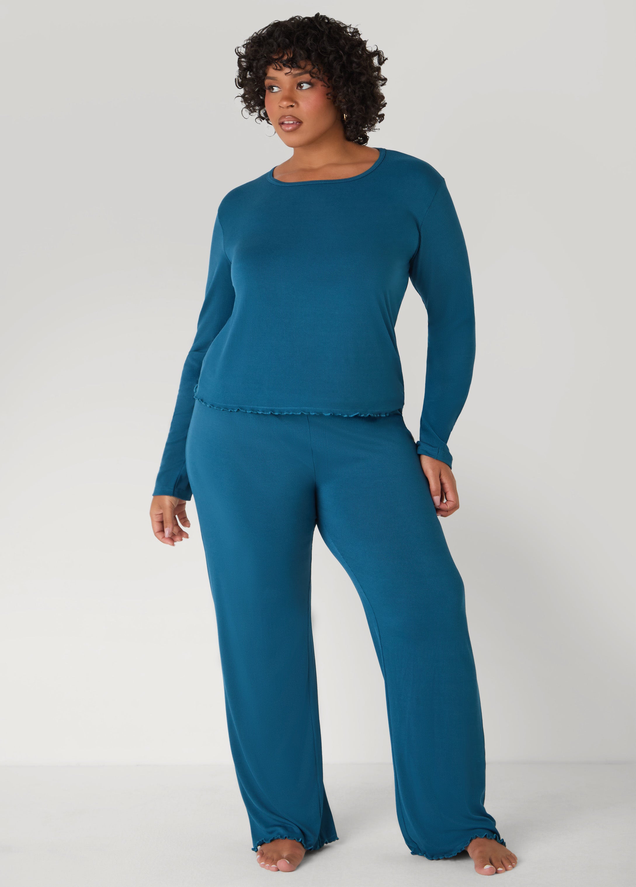 Plus Size Love To Sleep Ribbed Set