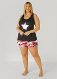 Plus Size Emme Jordan Star PJs Shorts Set